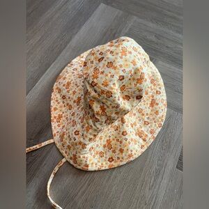 Lack Of Color Sun Hat with Floral Patterns